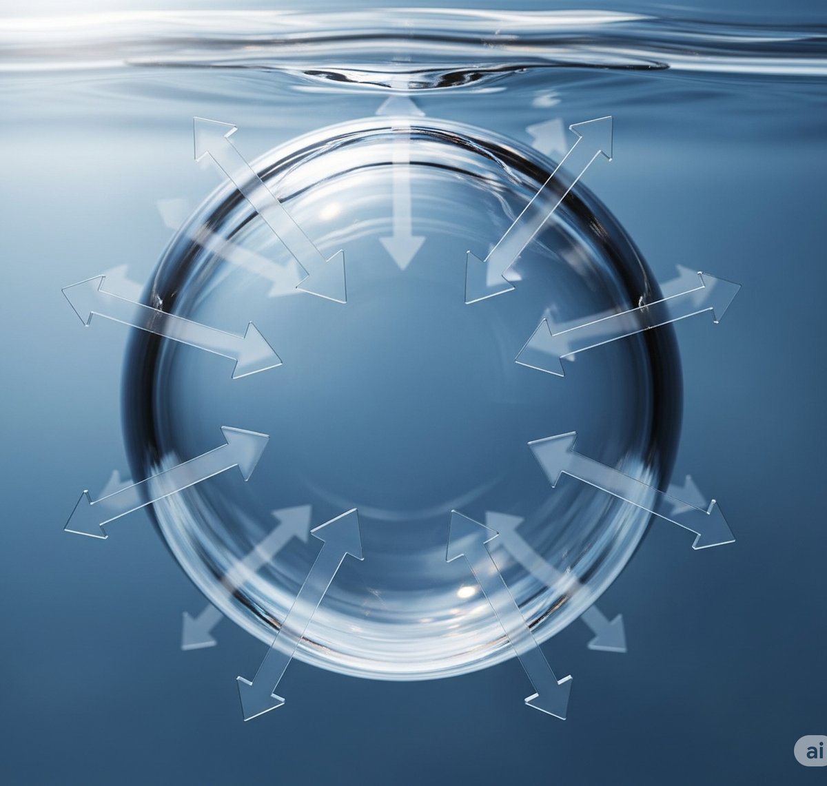 Grass clippings being pushed, illustrating the push-gravity concept, image created with Google AI