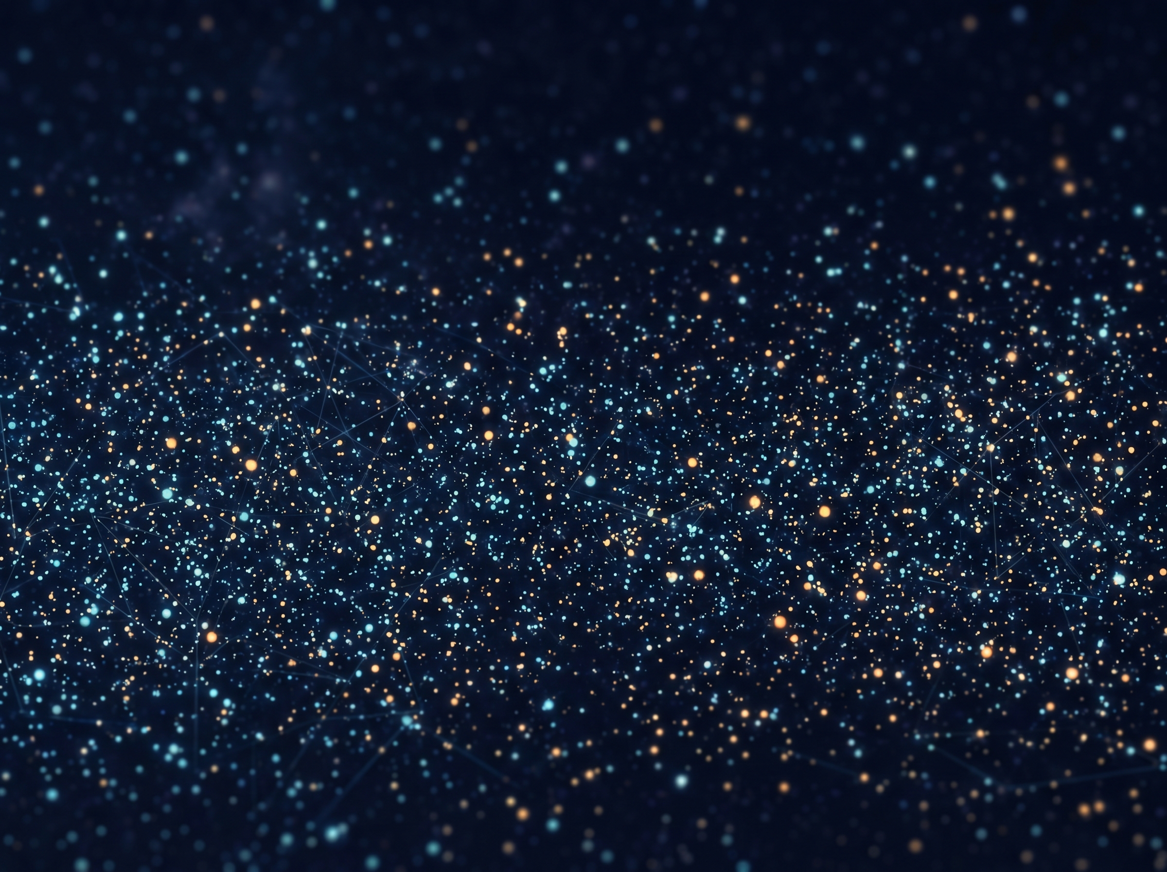 An immense field of infinitesimally small glowing particles filling all of space densely, suggesting a full medium rather than a vacuum.